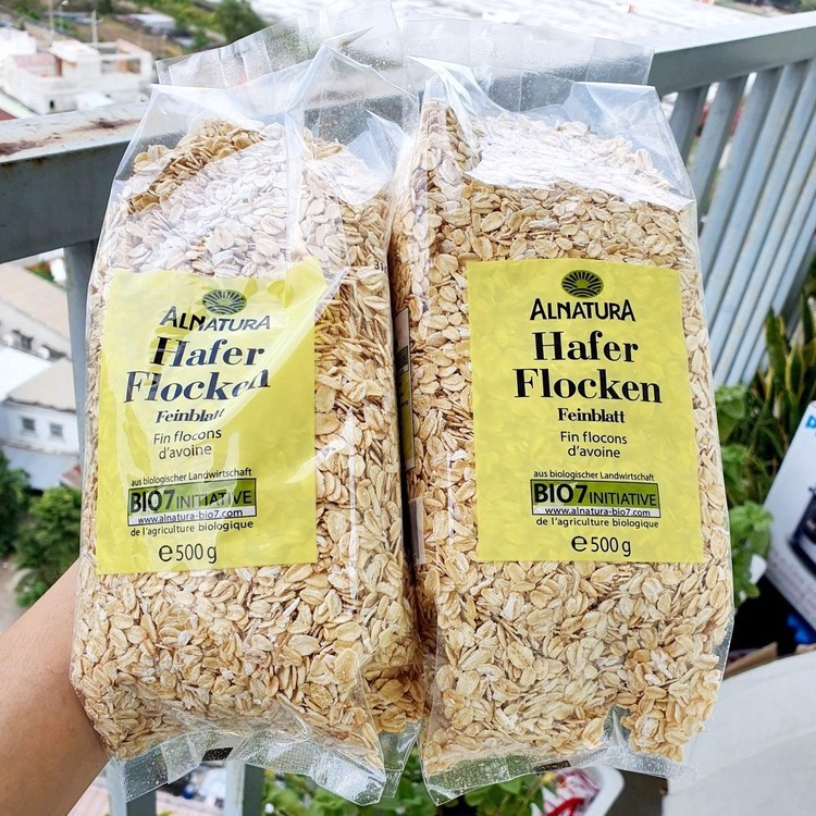 Yến mạch tươi nguyên chất Hafer Flocken 500gr của Đức