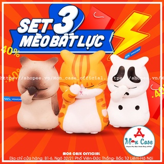 Set 3 Mô Hình Mèo Che Mặt Đáng Yêu - Mèo chán nản, bất lực, che mặt