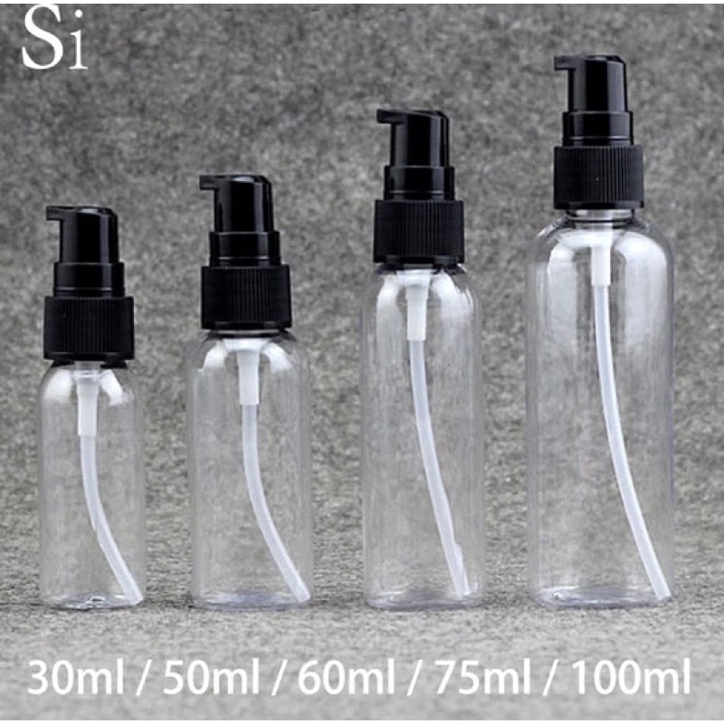 Xịt Giọt / Sương Chai nhựa 100ml/ 50ml/ 30ml chiết mẫu thử spa, nước hoa - Lọ chai Pet trong suốt / Nâu nhỏ