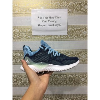Giầy thể thao ALPHABOUNCE xanh đế trắng