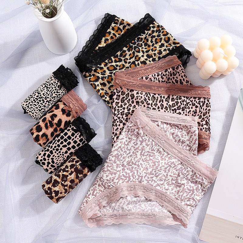 [Mã 12FASHIONSALE1 giảm 10K đơn 50K]  Quần Lót Beo Họa Tiết Beo, Cao Cấp Viền Phối Ren 2559 | BigBuy360 - bigbuy360.vn