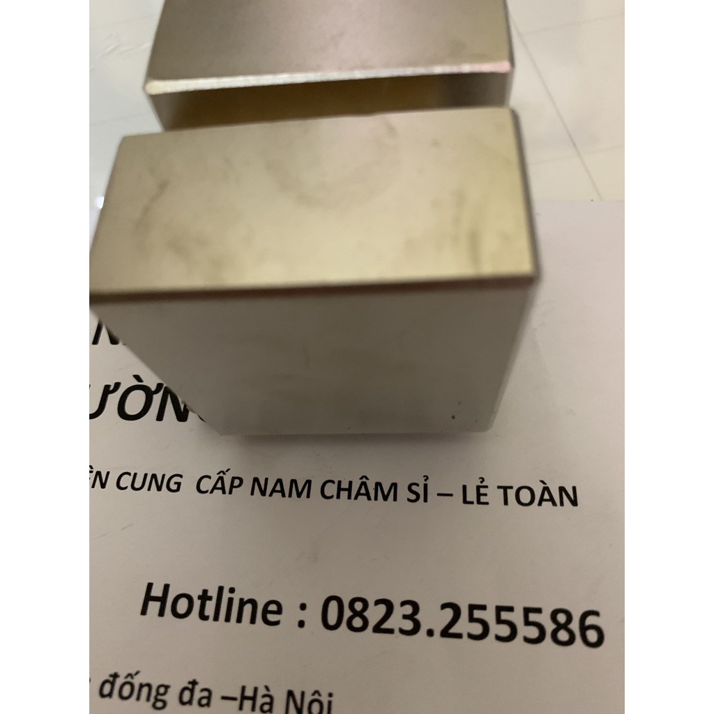 Nam châm viên 50x50x25 mm , loại nam châm trắng đất hiếm lực hút cực mạnh