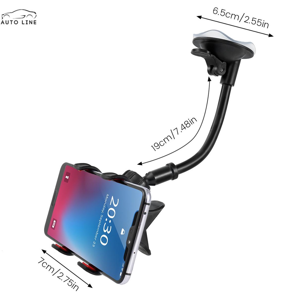 Giá Đỡ Điện Thoại Xoay 360 Độ Gắn Xe Hơi Tiện Dụng° Đế Đỡ Kính Chắn Gió Xoay Được Với Cốc Hút Thông Dụng SHOPCYC3385