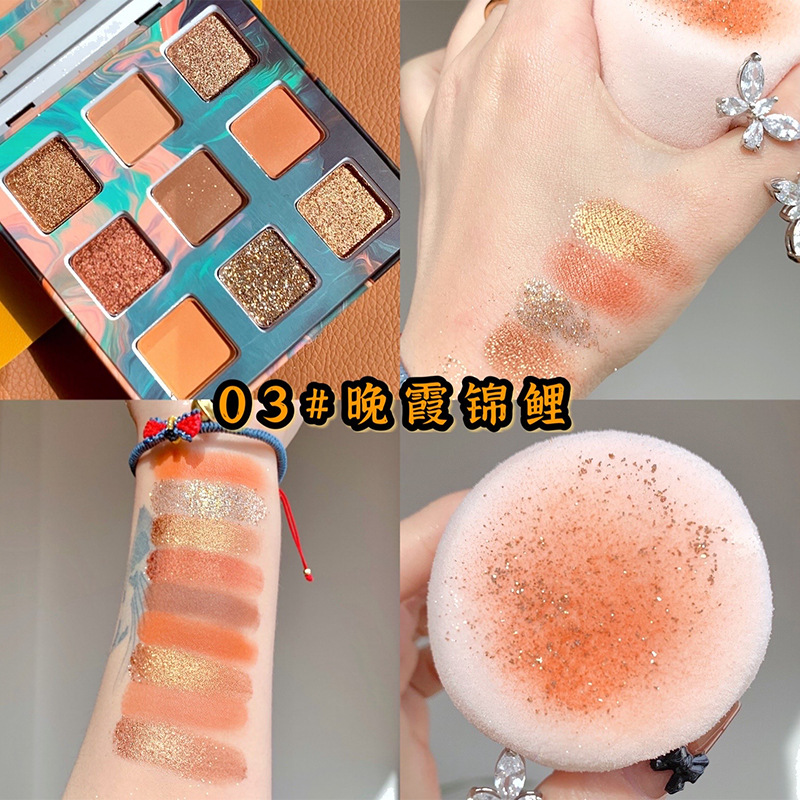 Biya Biya Sea Eye Shadow Pearl Matte Big Earth Color Shiny Eye Shadow Disks Its Sinh viên Model Super Fire Eye Shadow son vaseline son duong moi vaseline 725ml son dưỡng môi vaseline son dưỡng vaseline son vaseline