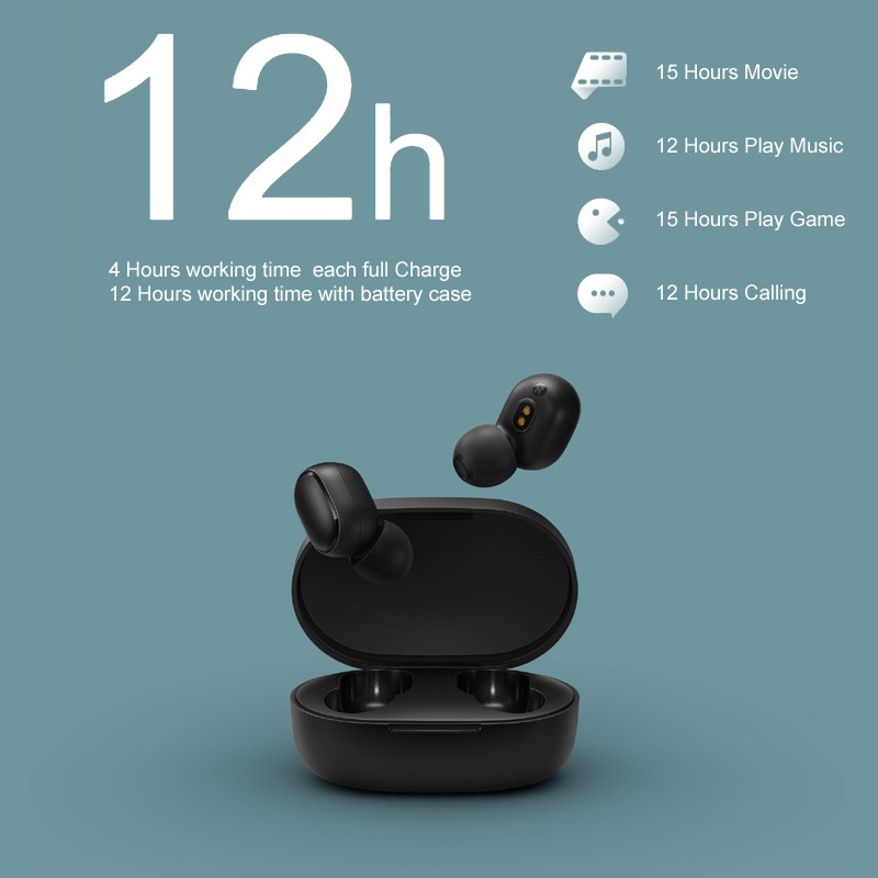 Tai nghe không dây Xiaomi Redmi Airdots Bluetooth 5.0 điều khiển bằng giọng nói case airpod pro