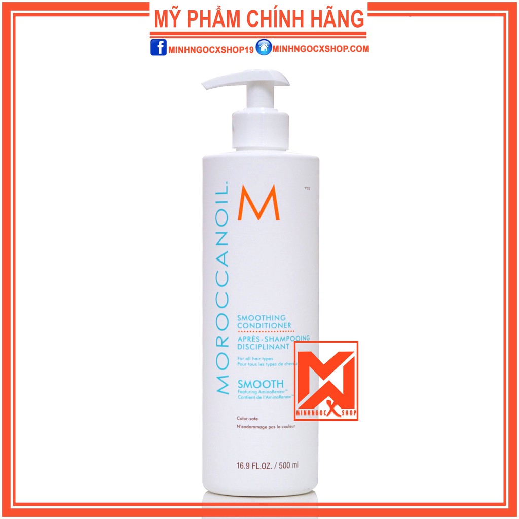 MOROCCANOIL DẦU XẢ SIÊU MƯỢT MOROCCANOIL SMOOTH 500ML CHÍNH HÃNG