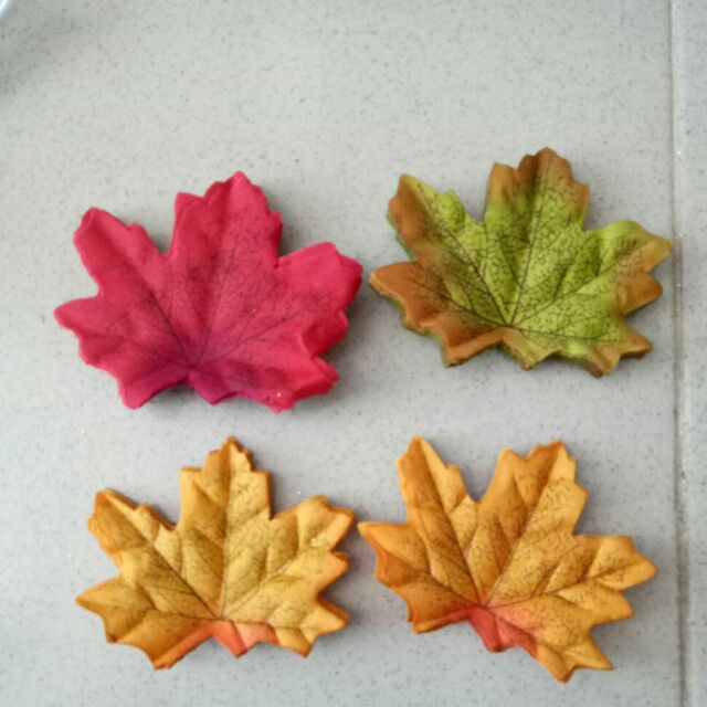 10 chiếc Lá phong bằng  vải