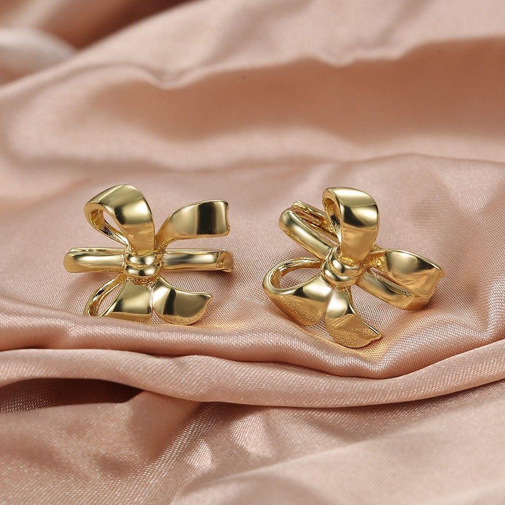 Khuyên Tai Cao Cấp Thời Trang Dành Cho Nữ|Khuyên Tai Hình Nơ Rỗng