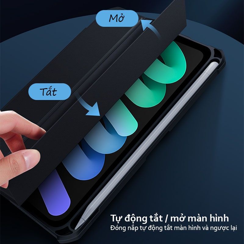 Bao da XUNDD IPAD GEN 7,8,9 10.2 INCH ,MINI 6 có khay cài bút