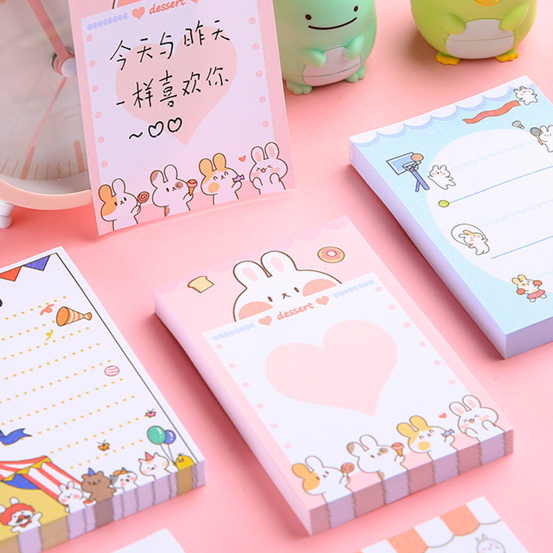 100 Giấy Ghi Chú Hình Thỏ Đáng Yêu