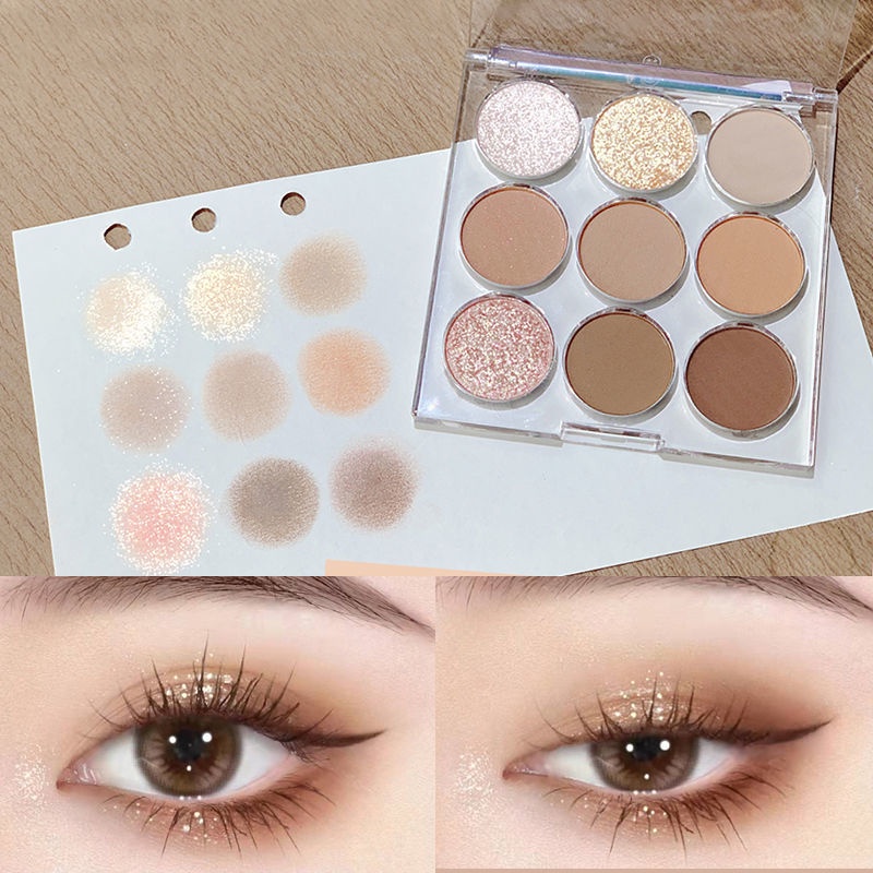 Bảng Phấn Mắt XIXI 9 màu Trang Điểm Mềm Mịn Phiên Bản Giới Hạn chống thấm nước lâu trôi 13.5g