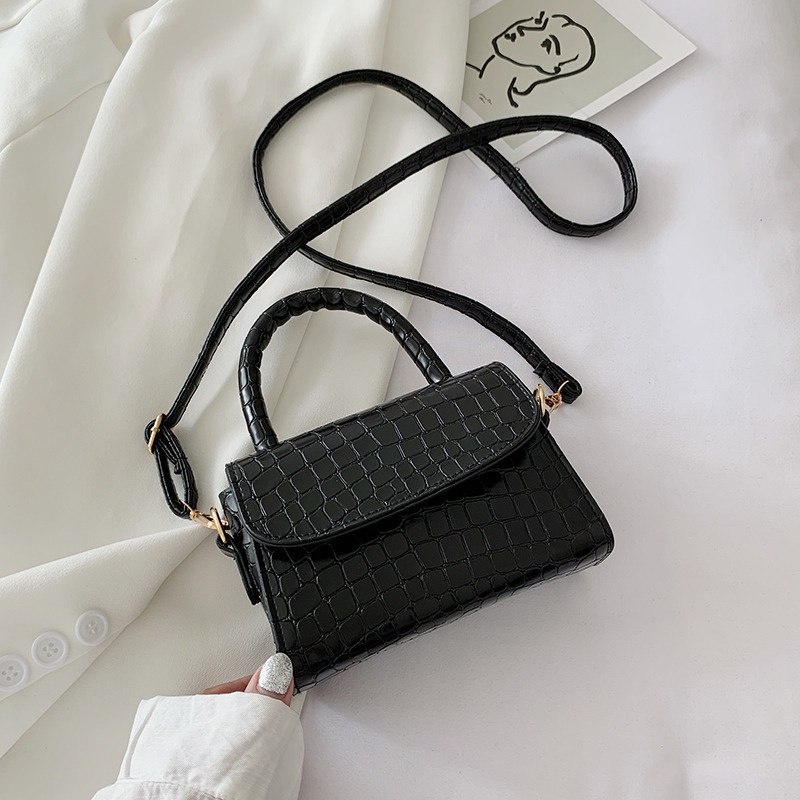 Túi Đeo Chéo Một Bên Vai Dáng Vuông Nhỏ Dập Nổi Họa Tiết Đá Cổ Điển Thời Trang Mùa Hè Hàn Quốc 2020 FF4033