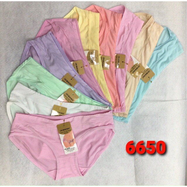 10 Quần lót (6650) nữ thông hơi cạp cao