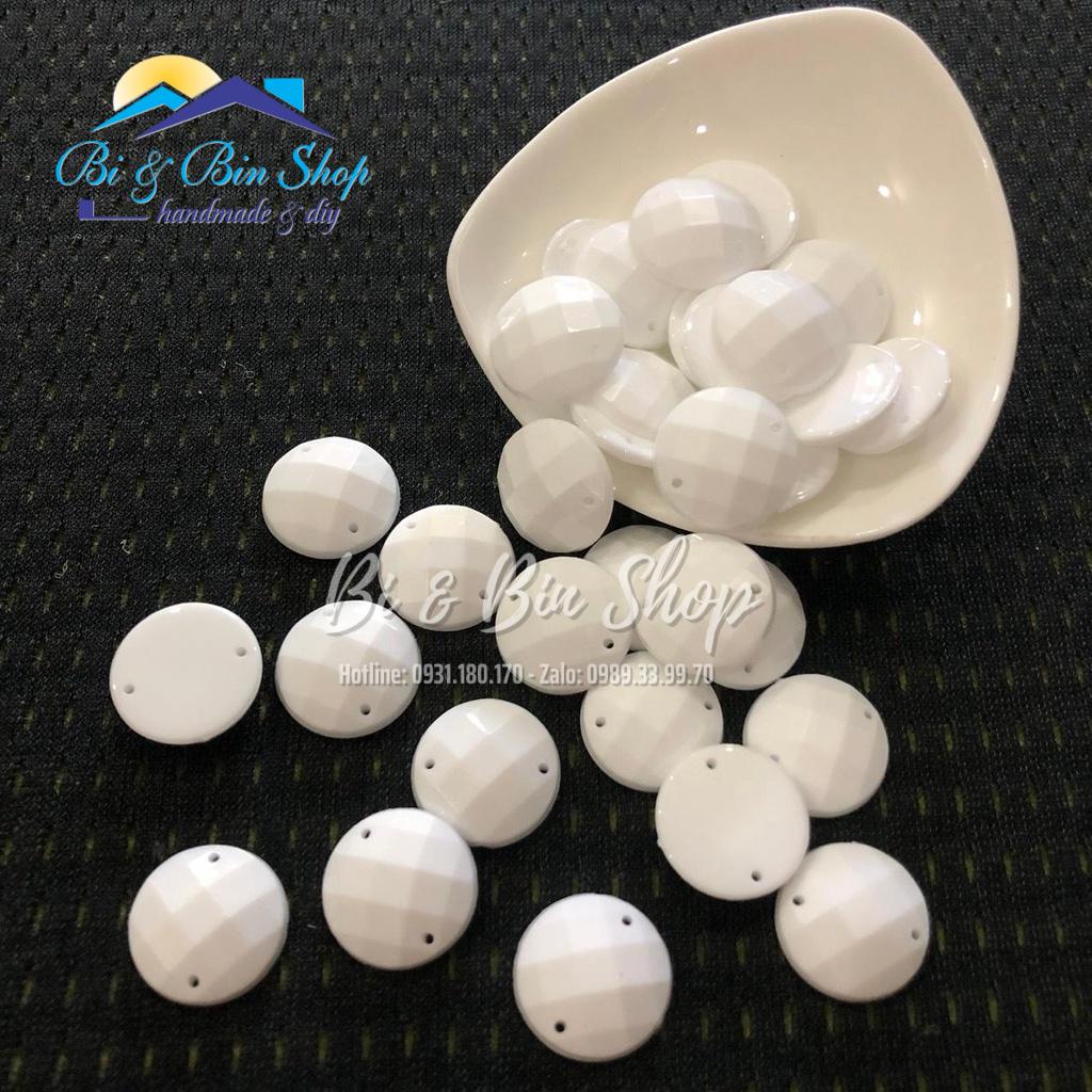 Đá Kết Tròn Trắng Sữa Đính Kết Trang Phục Thời Trang Làm Phụ Kiện Handmade