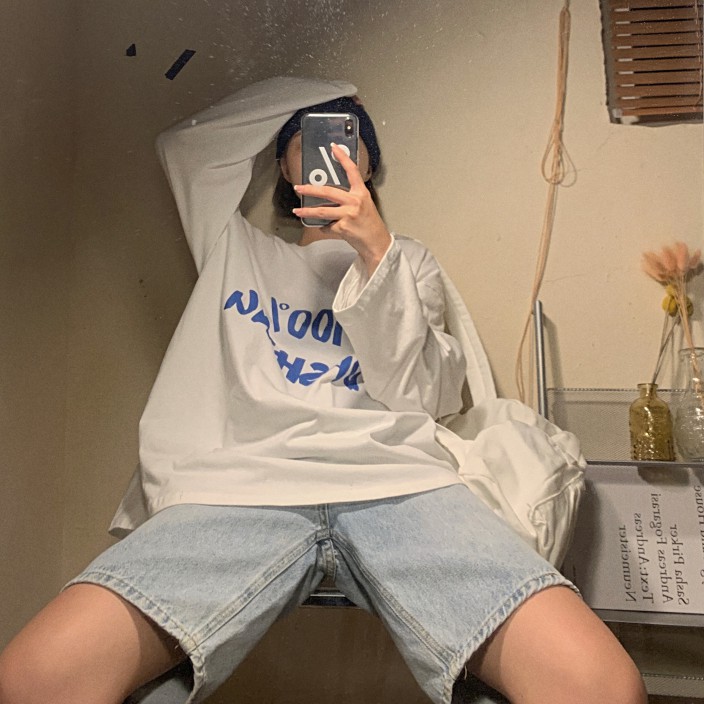 Áo thun tay dài in chữ phong cách Hàn Quốc hợp thời trang cho nữ | BigBuy360 - bigbuy360.vn