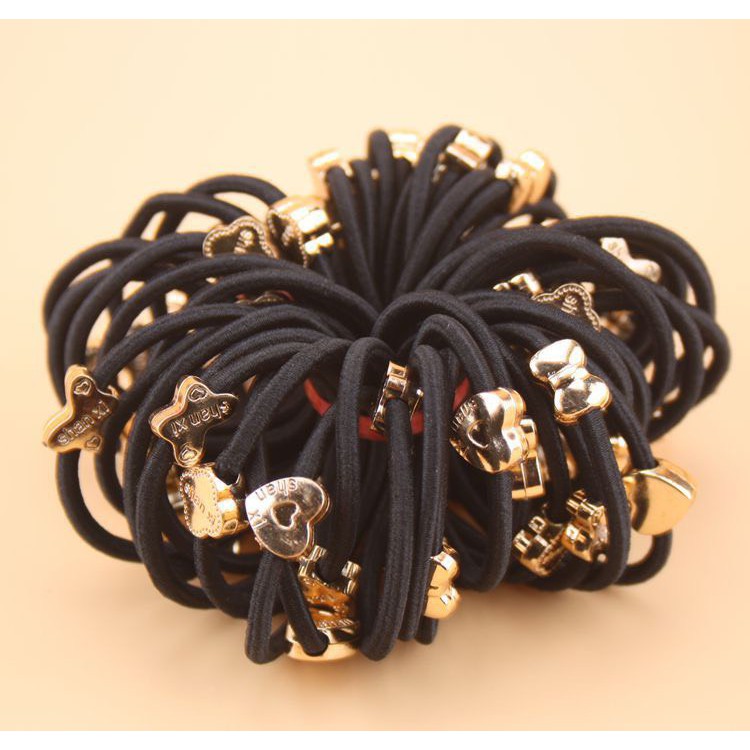 Dây Buộc Tóc Thun Đàn Hồi, Chun Cột Tóc Hạt Charm Cute Phong Cách Trẻ Trung SC20