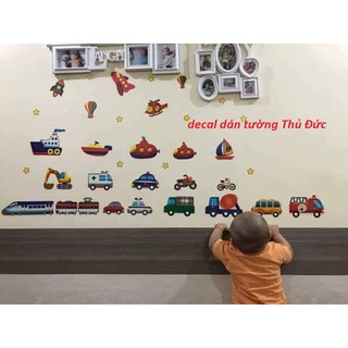 decal dán tường xe lửa