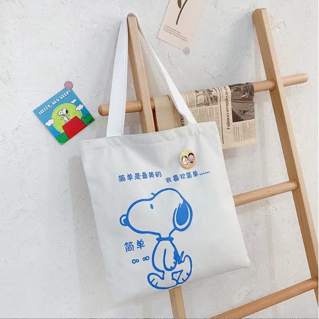 【Sỉ 30++mẫu】Túi tote vải canvas đeo chéo đi học có khóa kéo phong cách HÀN QUỐC
