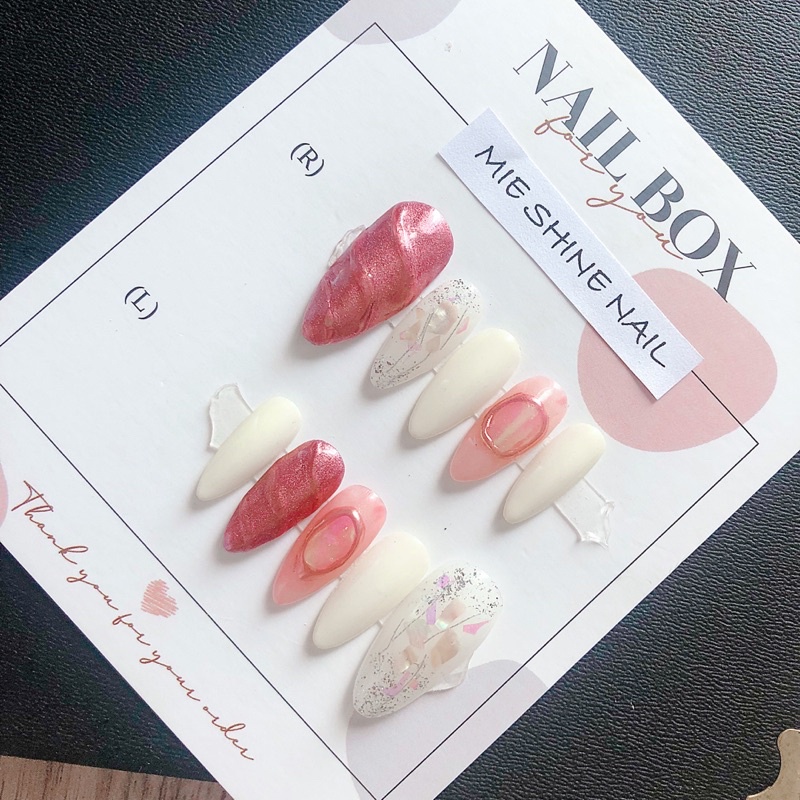 Nailbox móng up style hàn tráng gương hồng