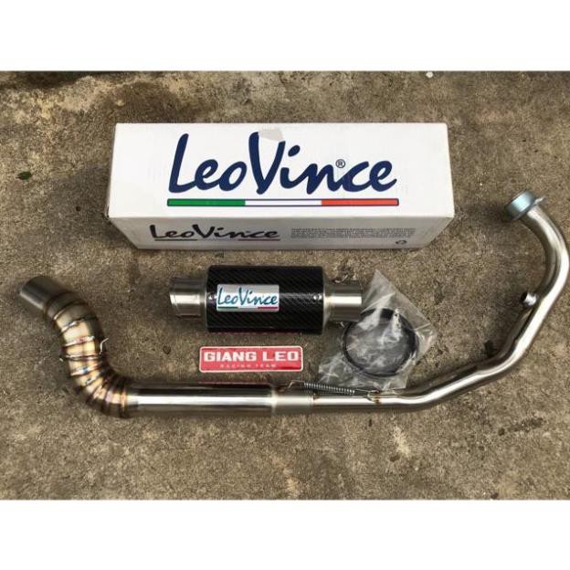 Lon pô leovince bạc ngắn hàng xịn + cổ pô  2 khúc 304 gắn xe winner, satria . sonic, ex 150 " rẻ vô địch "