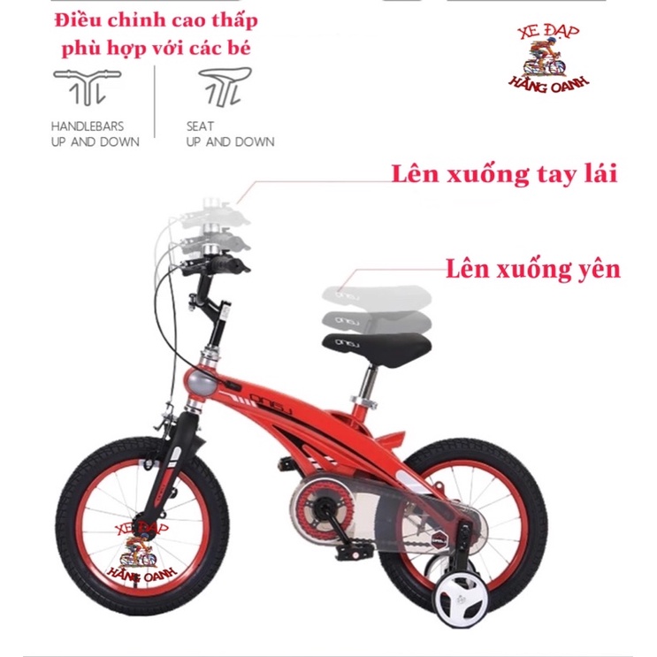 Xe đạp trẻ em Khung hợp kim siêu nhẹ Lanq FD39 nhập khẩu chính hãng 12-14-16inch cho bé từ 2-8 tuổi