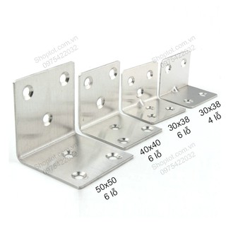 Bộ 2 ke góc vuông bằng inox 201 không gỉ, có nhiều kích thước