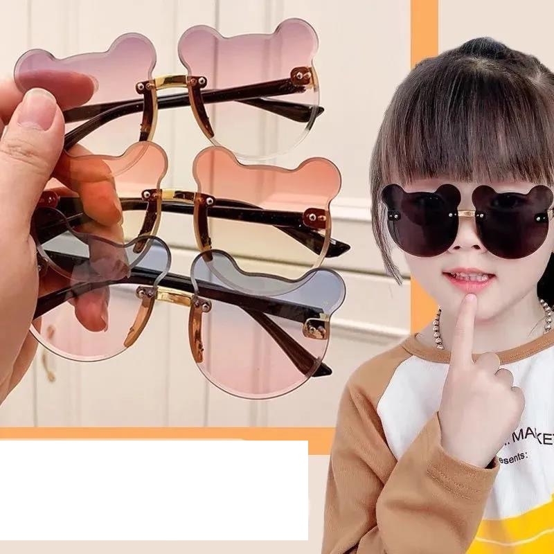 Kính Mát Chống Tia UV Hình Chú Gấu Đáng Yêu Cho Bé