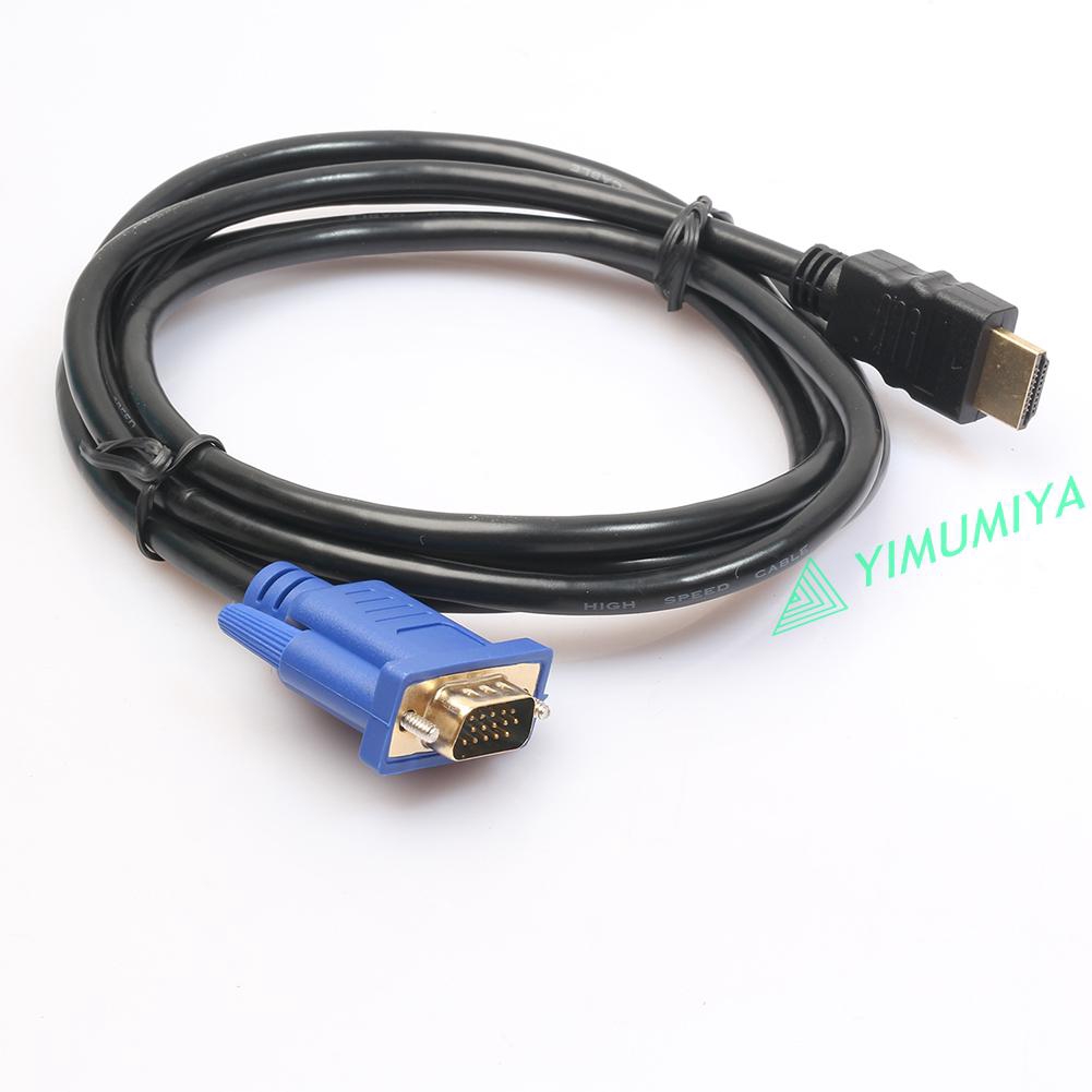 YI HDMI Gold Male To VGA HD Male 15Pin Adapter 1080P Converter Cable 6FT