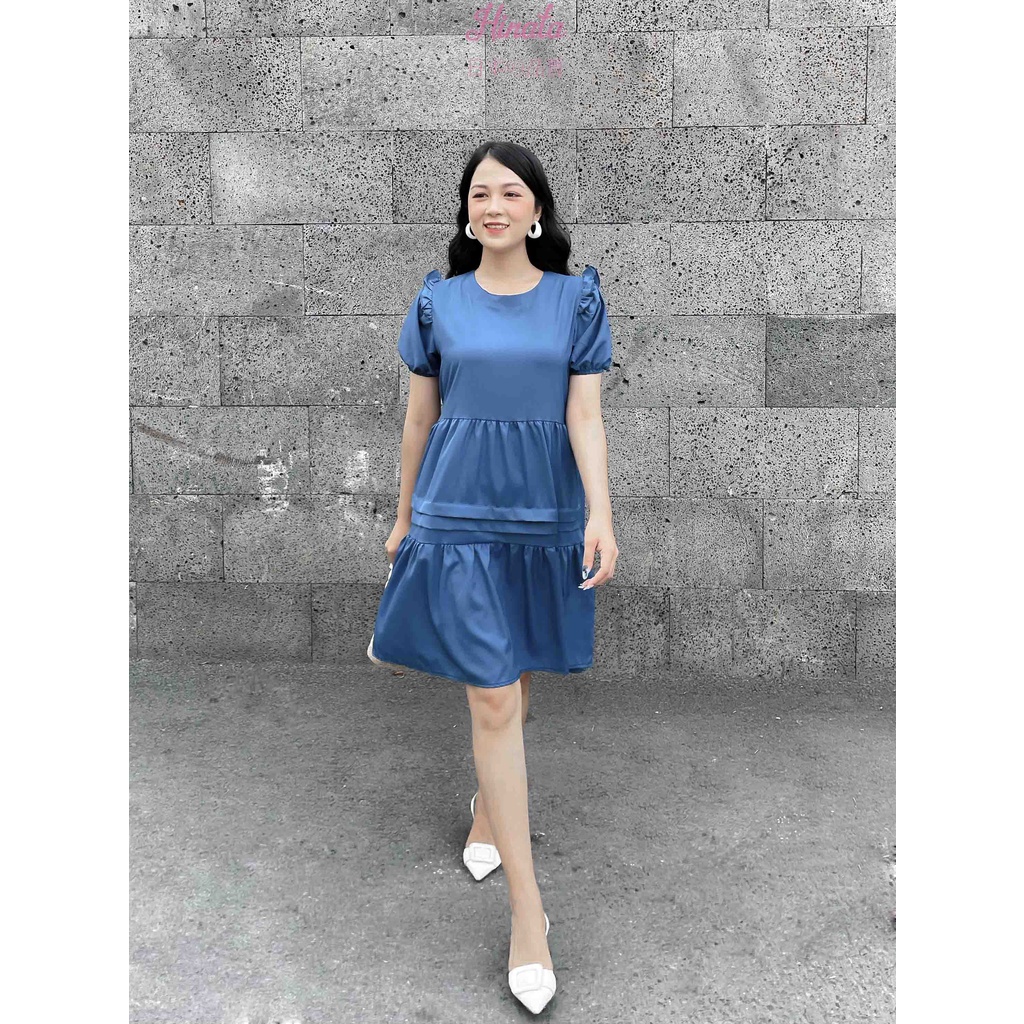 Đầm bầu Babydoll HINATA - dáng xoè tay áo phồng dễ thương DB027