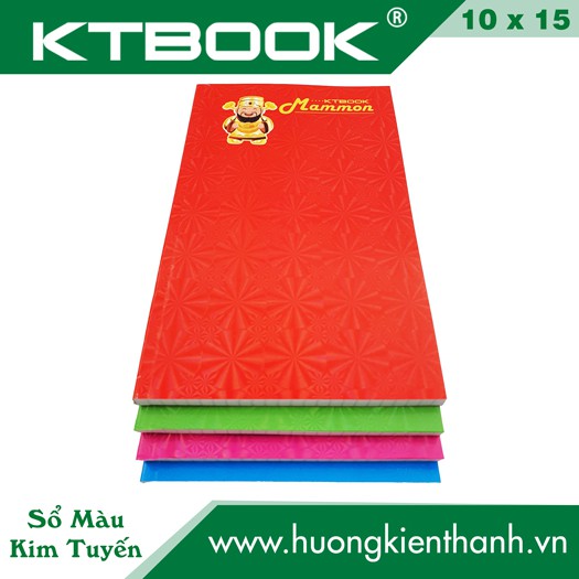 Gói 10 cuốn Sổ Bìa cứng Màu Kim Tuyến Thần Tài 160 trang kích thước 10 x 15 cm (10 cuốn/gói)