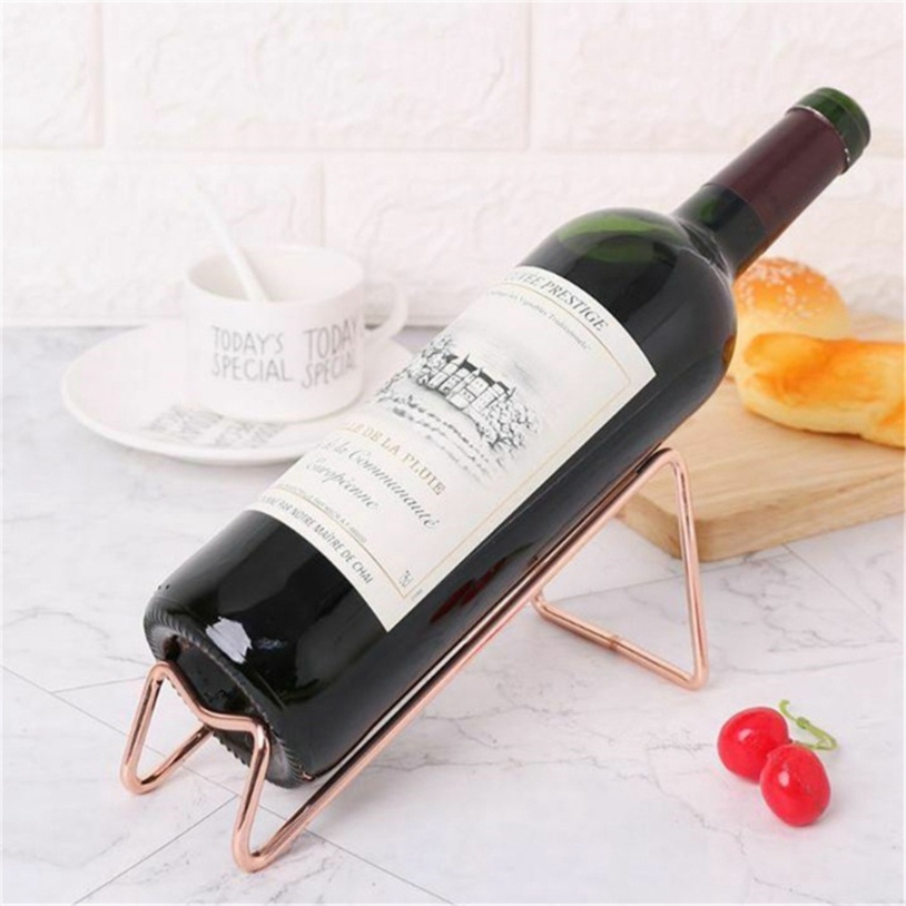Giá đỡ trưng bày chai rượu vang bằng thép không gỉ tiện lợi cho nhà cửa