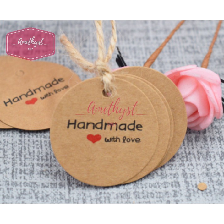 Set 100 Tag Treo Kraft Trang Trí Quà