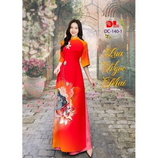 Vải áo dài hoa sen