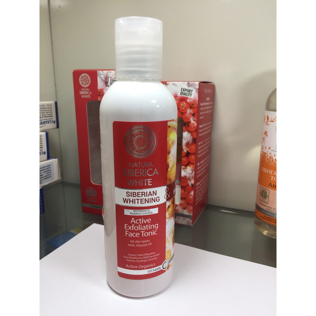 Nước hoa hồng Natura Siberica dưỡng trắng da