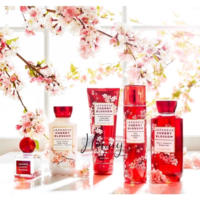 Bộ sản phẩm Bath&amp;BodyWorks Japanese Cherry  (mùi hoa anh đào)