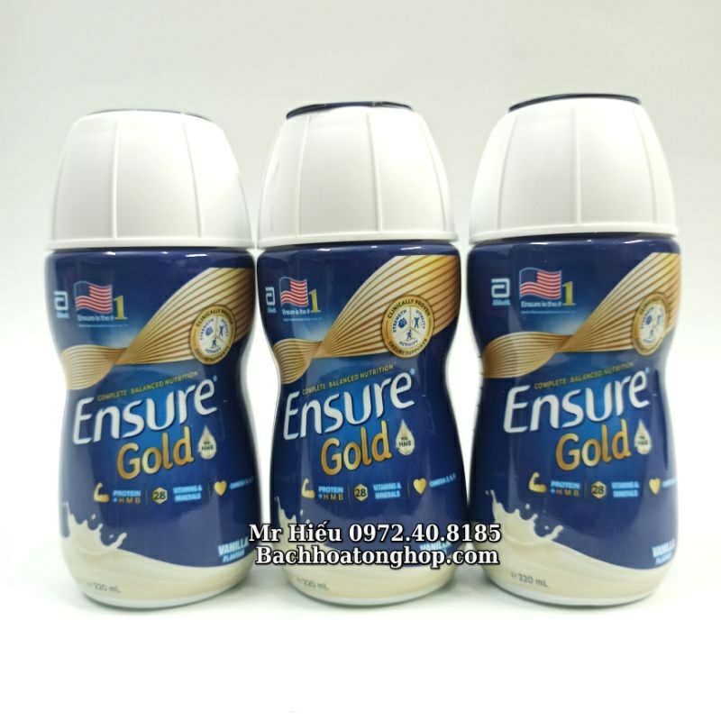 Sữa nước Ensure Gold Thái Lan  lốc 6 chai 220ml