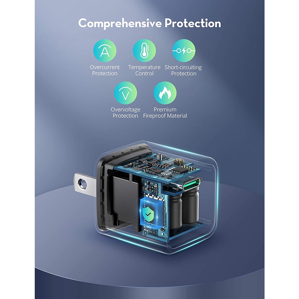 Củ Sạc Ravpower 20w PD/QC/PPS - RP-PC150 bảo hành 12 tháng