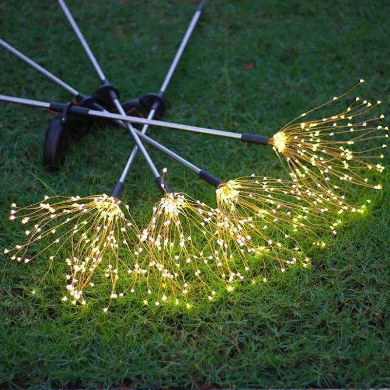 Dây Đèn Led 150 Bóng Hình Pháo Hoa Bồ Công Anh Trang Trí Sân Vườn