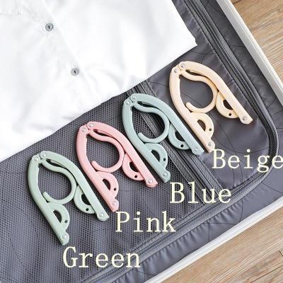 Set 10/20 Móc Treo Quần Áo Bằng Nhựa Có Thể Gấp Gọn Tiện Dụng