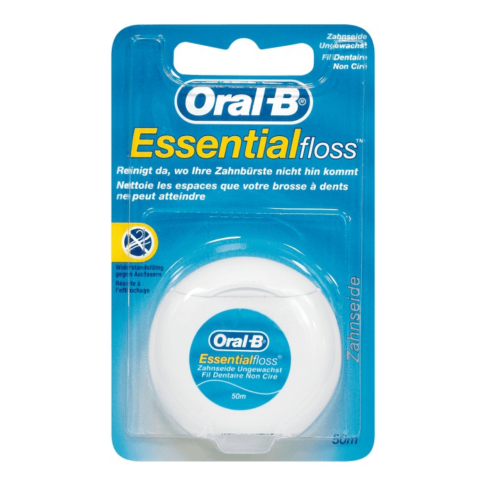 Auth 100%- Chỉ nha khoa Oral-B Essential Floss 50m hương bạc hà - Made in Ireland