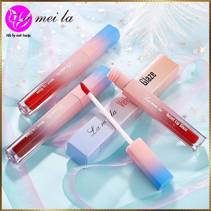 Lameila velvet lip glaze nữ không phai màu son bóng đỏ không thấm nước sexy lip glaze son môi