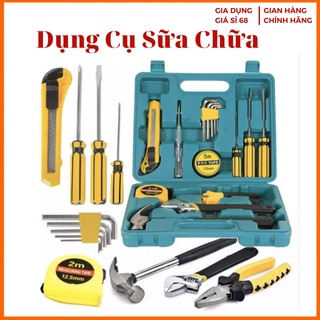 Bộ dụng cụ sửa chữa 16 món, dụng cụ sửa chữa gia đình đa năng bằng théo chắc chắn không gỉ