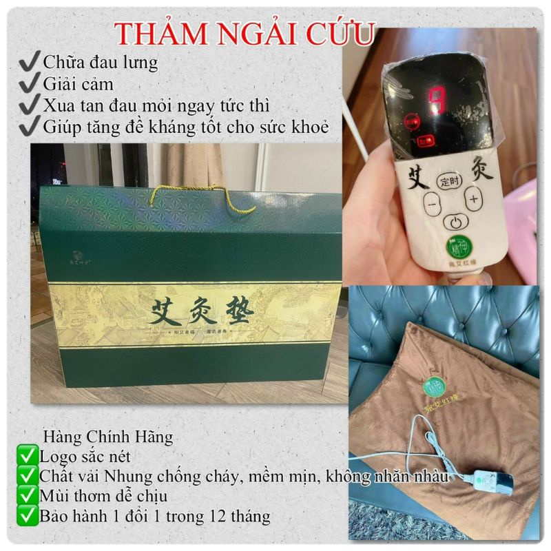 Thảm Đệm Ngải Cứu Thảo Dược CÓ SẴN FULL BOX Hàng Chính Hãng Có Bảo Hành