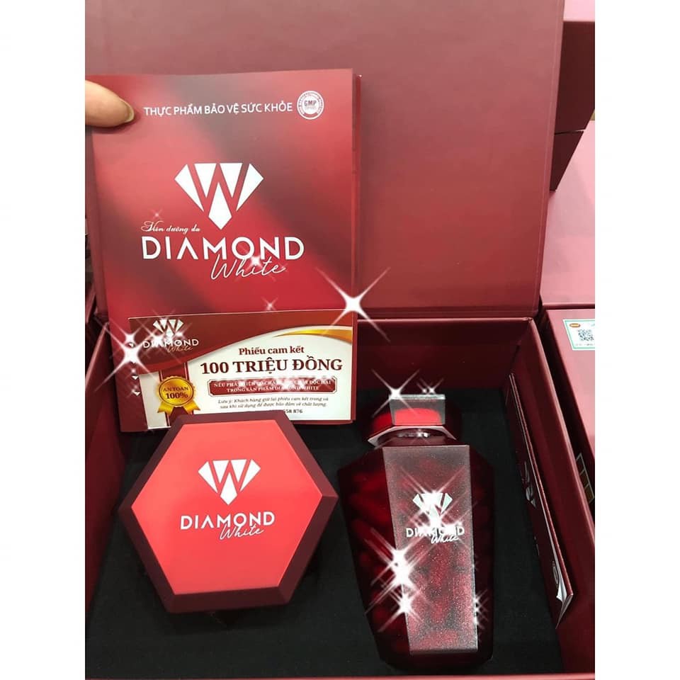 [ hàng nguyên tem ]  Diamond White  Viên Uống Trắng Da Phiên bản Mới 2020 Đảm Bảo Chính Hãng