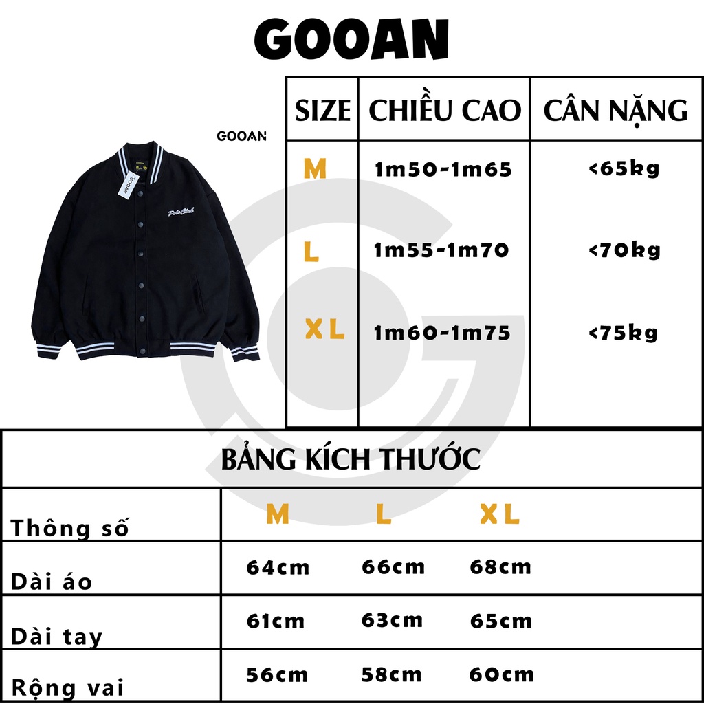 Áo khoác bomber nam nữ 2 lớp Polo Ulzzang Unisex | chống nắng | form rộng Gooan