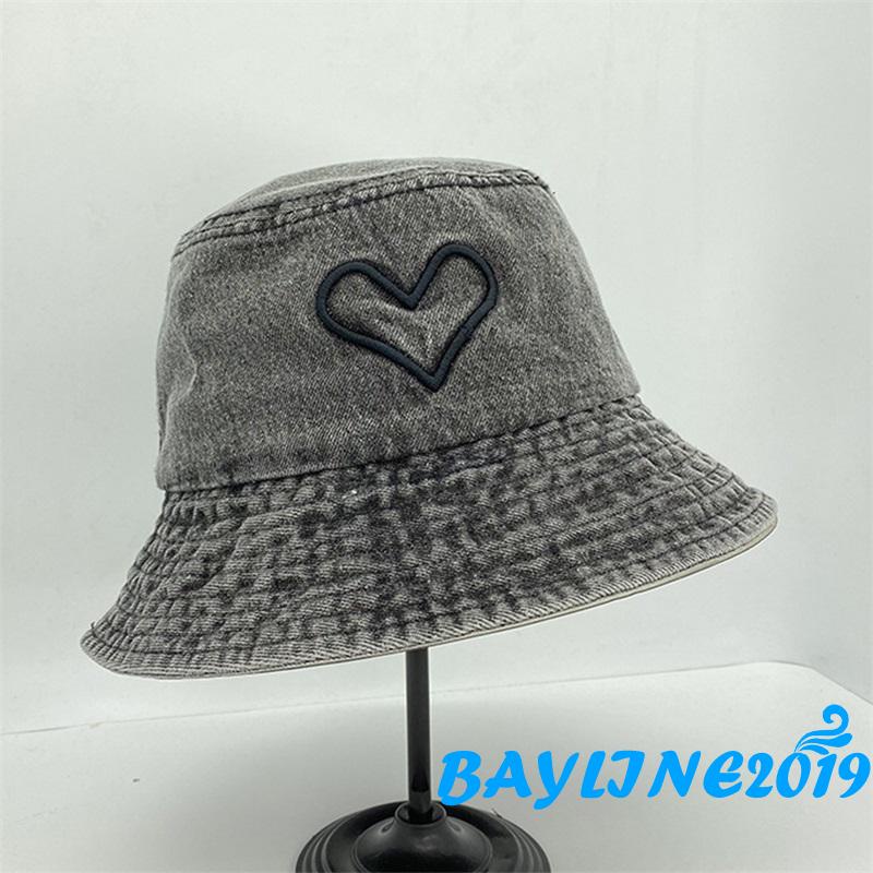 Bay-mũ Tai Bèo Thêu Hình Trái Tim Có Thể Giặt Được Màu Xanh Dương / Xám Dùng Trong Nhà / Ngoài Trời