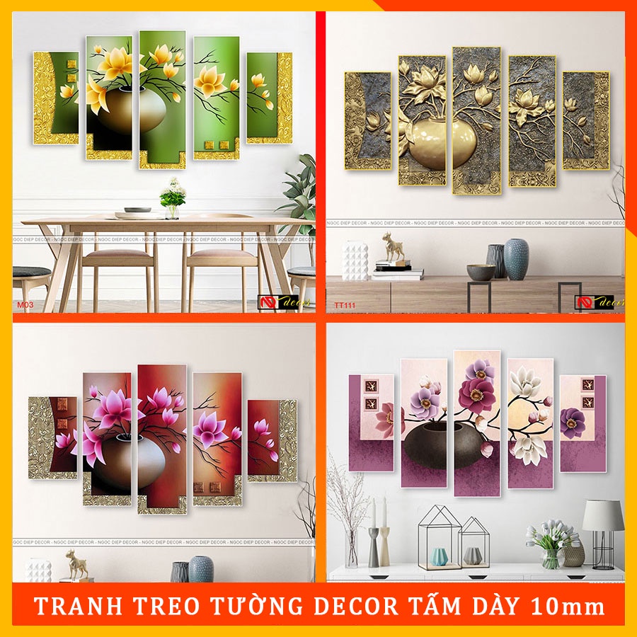 20 MẪU TRANH TREO TƯỜNG 5 TẤM RỘNG 1.5M HOT NHẤT 2022