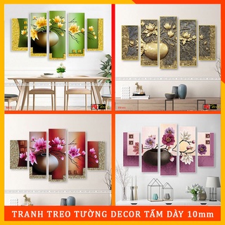 20 Mẫu tranh dán tường 5 tấm rộng 1.5m - Tranh decor trang trí, có sẵn băng keo xốp