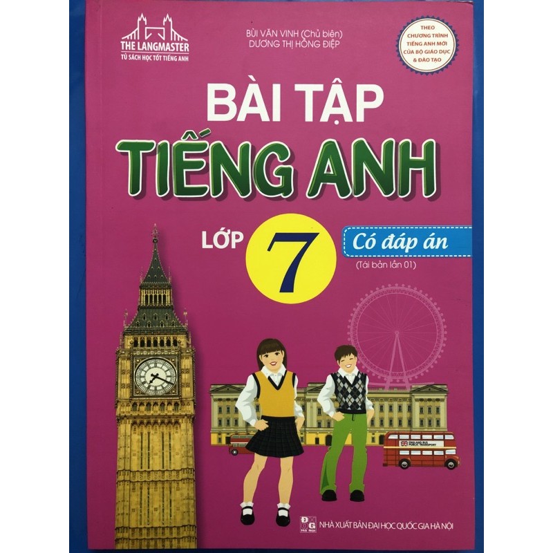 Sách - Bài tập tiếng anh lớp 7 (Có đáp án)