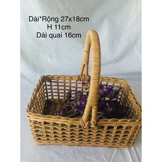 Giỏ Mây Đan Lưới Có Quai ,có ảnh thật